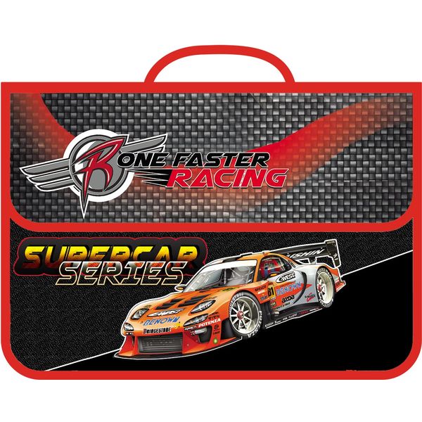 Папка-портфель А4, пластиковая, на липучке, 1 отд., ПЧЕЛКА Racing car Акция!