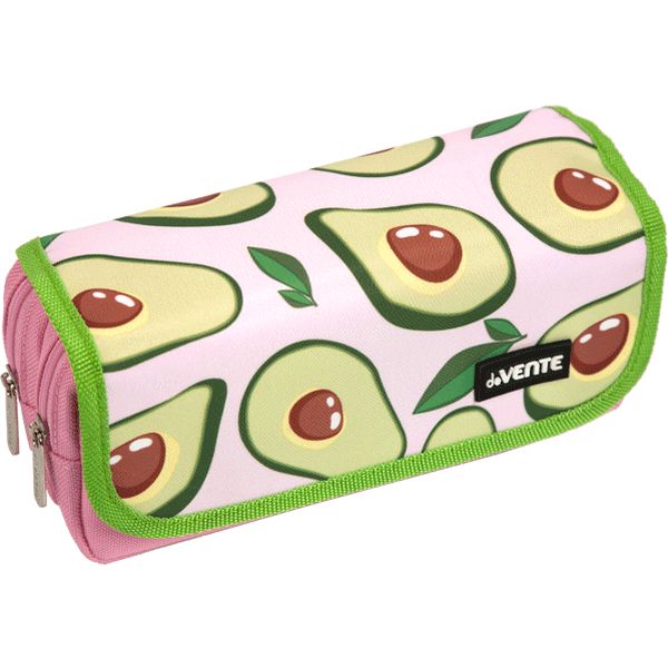 Пенал 2 отд., клапан на липучке, 205*95*70 мм, текстиль, карман, deVENTE Limited Edition_Pink Avocado Пенал 2 отд., клапан на липучке, 205*95*70 мм, текстиль, карман, deVENTE Limited Edition_Pink Avocado