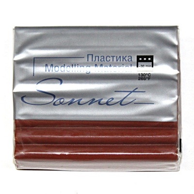 Пластика (полимерная глина) СОНЕТ, запекаемая, 56 г, коричневая яшма Акция!