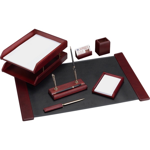 Набор настольный подарочный Good Sunrise, дерево, 7 предметов, цвет: красное дерево