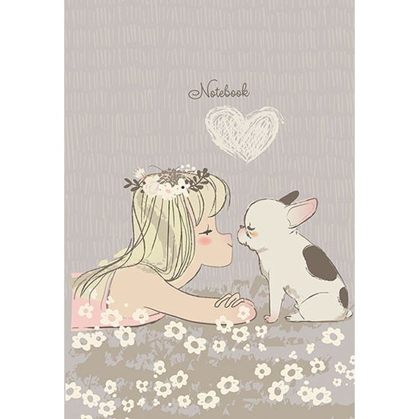 Блокнот на гребне А5, 96 л., клетка, 60 г/м², обл. 7БЦ, глянц. лам., PLANO Друзья   Акция!