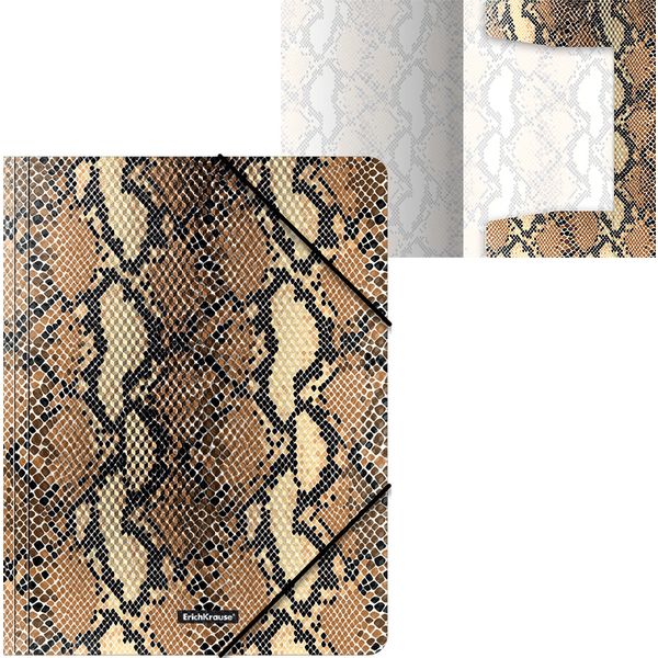 Папка на резинках, A4, PP 550 мкм, "песок", ErichKrause Python Print   Акция!!