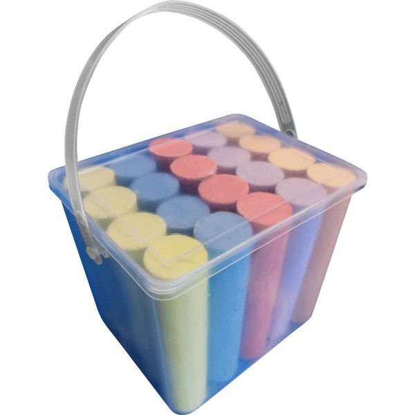 Мелки цветные 5 цв./20 шт. deVENTE. Cosmo, для асфальта, форма усечённого конуса, в п/к