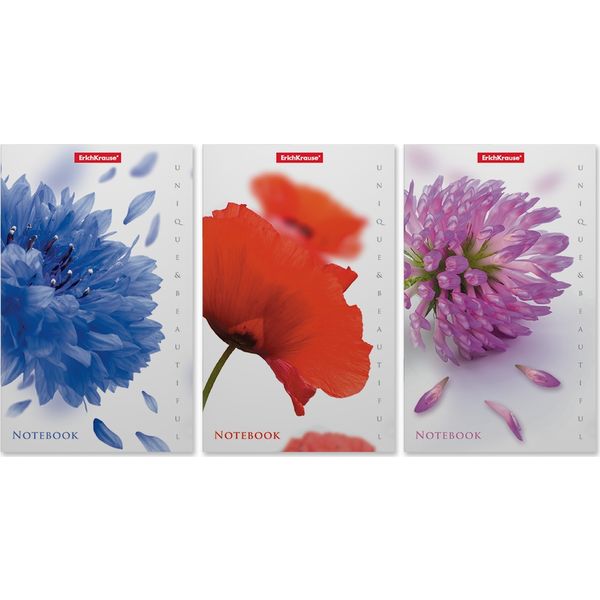 Блокнот на скобе B6, 32 л., точка, 60 г/м², ErichKrause Unique&Beautiful_3 дизайна