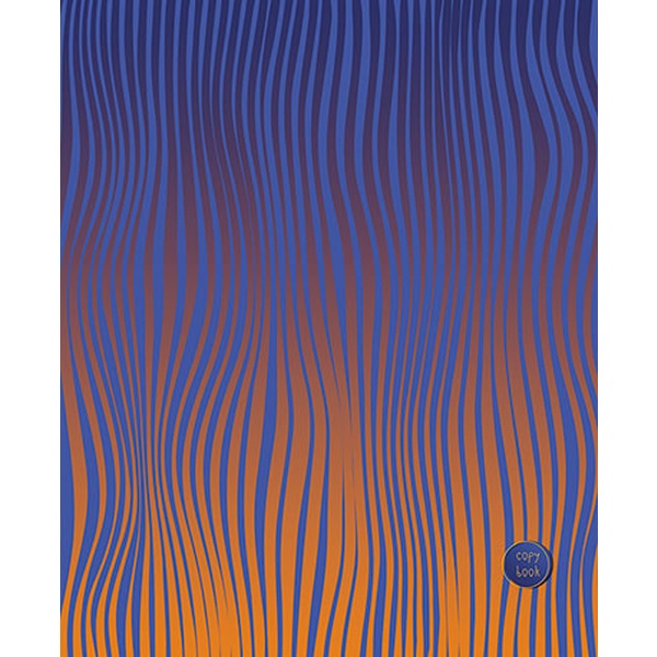 Тетрадь А5, клетка, 80 л., на скобе, 60 г/м², выб. лак, блестки, КТС-ПРО Золотые полоски