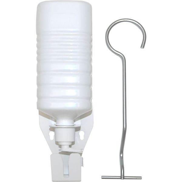 Держатель настенный локтевой Титан Мета, с флаконом для антисептика (1 л), белый