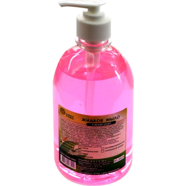 Мыло жидкое ALBERO D'ORO Cream Soap_Дикая роза, 500 мл (помп. дозатор)