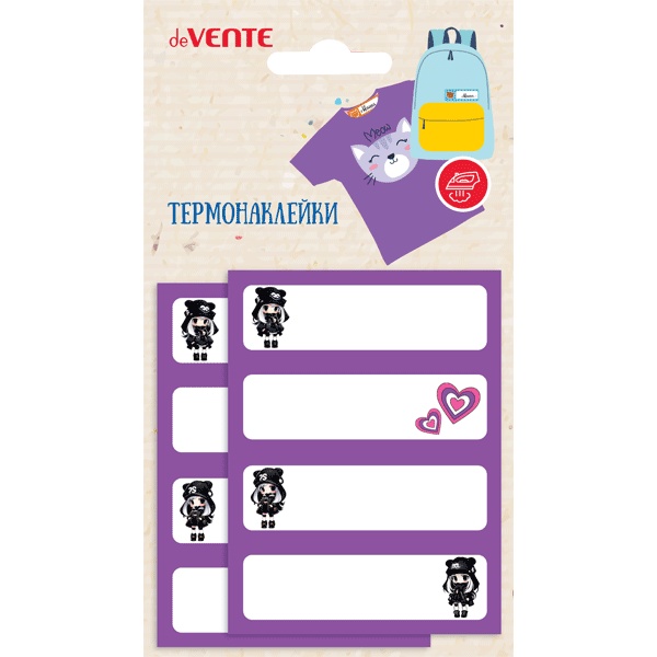Термонаклейки именные deVENTE Anime Girl (набор 8 шт.) ДЛЯ ТЕКСТИЛЬНЫХ ИЗДЕЛИЙ