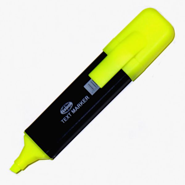 Текстмаркер желтый, неоновый, ШЛ 1-5 мм, н-к "клин", CENTRUM