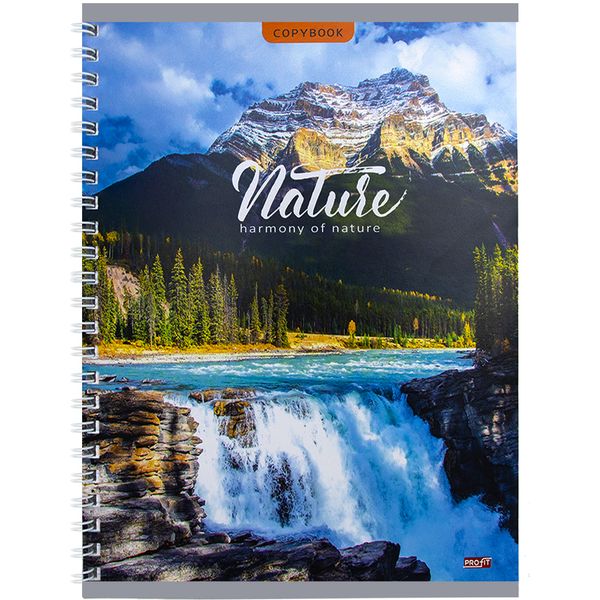 Тетрадь А5, клетка, 48 л., на гребне, 60 г/м², мел. бумага, Profit Восхитительная природа