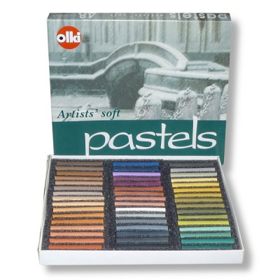 Пастель сухая в наборе Olki Графика, 48 цветов, круглое сечение, в к/к