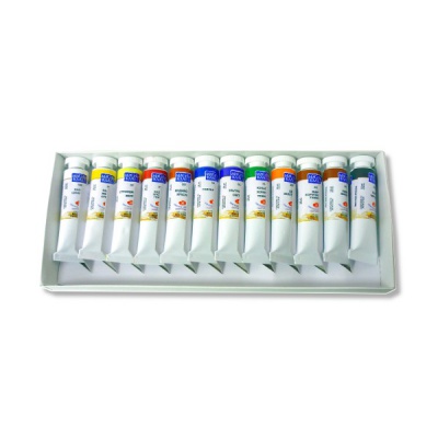 Краски масляные художественные Мастер-Класс, 12 цветов, туба 18 мл, картон. коробка