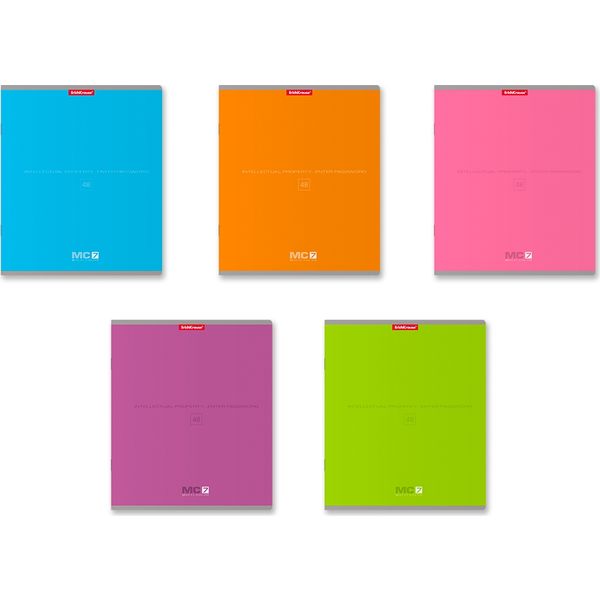 Тетрадь А5, клетка, 48 л., на скобе, 60 г/м², ErichKrause МС-7_5 дизайнов