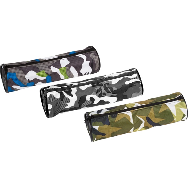 Пенал-тубус 1 отд., на молнии, 210*60*60 мм, текстиль, Attomex Power_3 дизайна