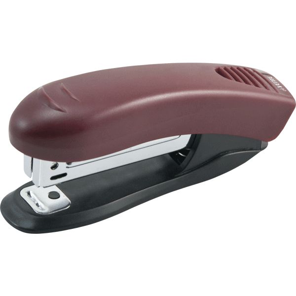Степлер № 10, до 10 л., c антистеплером, deVENTE Stripe_бордовый