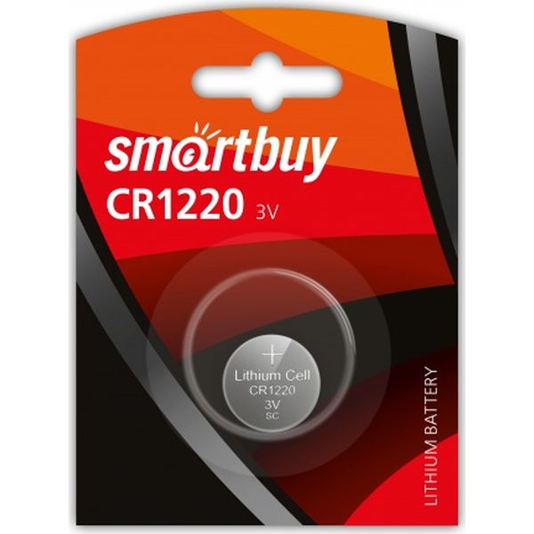 Батарейка CR1220, 3.0 V, Smartbuy Lithium Батарейка CR1220, 3.0 V, Smartbuy Lithium