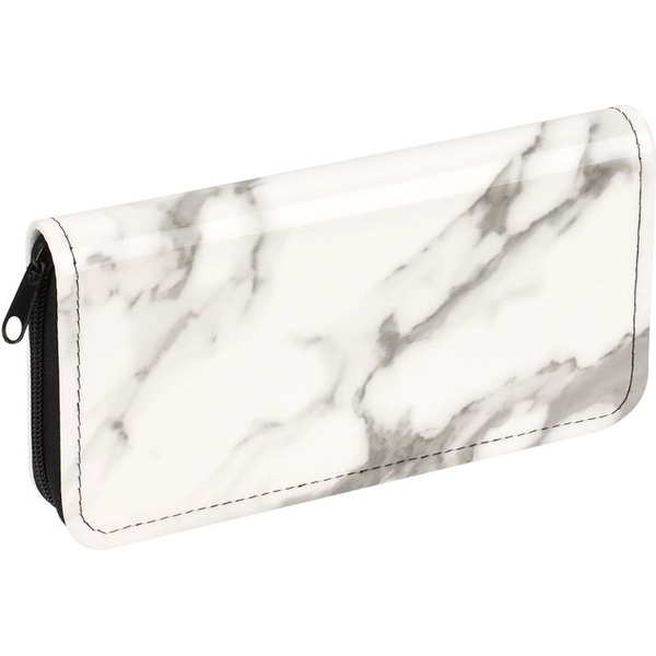 Пенал 1 отд., на молнии, 190*100*15 мм, ПВХ, ArtSpace My Space_белый мрамор