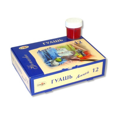 Гуашь для детского творчества 16 цветов по 20 мл ГАММА Лицей, картонная упаковка