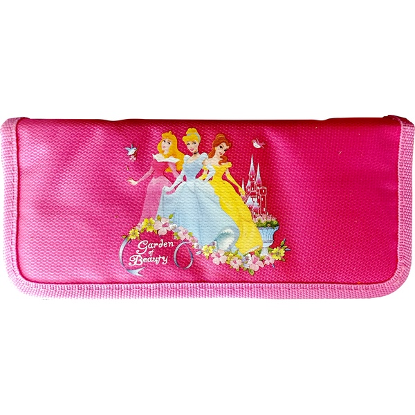 Пенал 1 отд., на молнии, 210*90*30 мм, полиэстер, Принцессы (с наполнением)