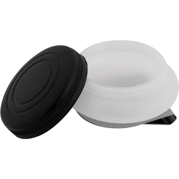 Масленка пластиковая одинарная с крышкой диаметр 5 см, высота 3,5 см