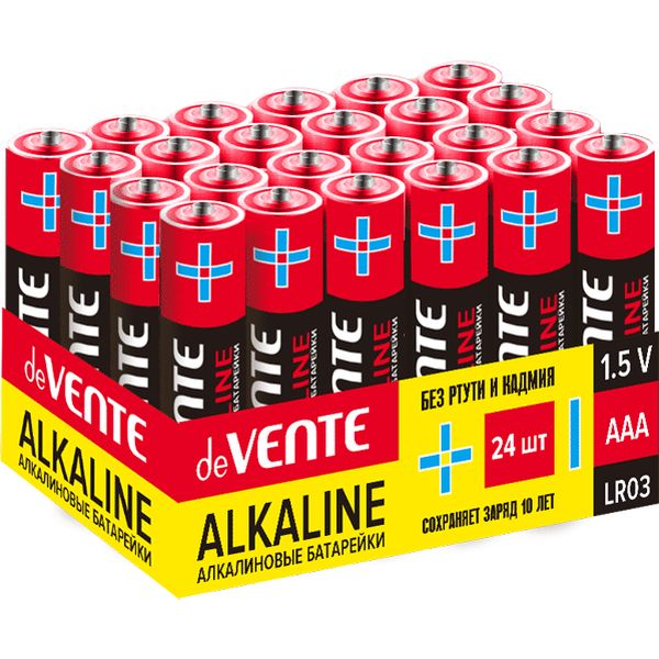 Батарейка щелочная LR03/AAA, 1.5 V, т/у, deVENTE Alkaline