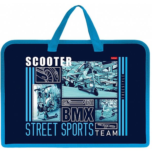 Папка-портфель А4, пластиковая, на молнии, 1 отд., Hatber Sport Team Папка-портфель А4, пластиковая, на молнии, 1 отд., Hatber Sport Team