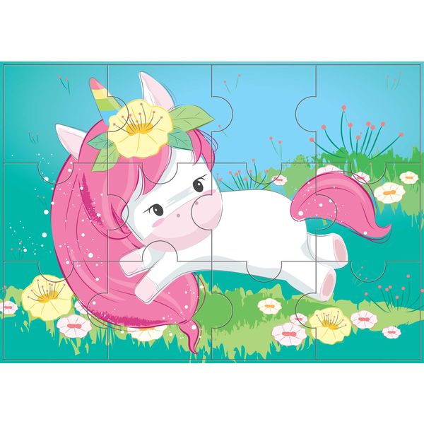 Пазл магнитный 12 элементов. ИГ КВАДРА Пони, А4 Акция!