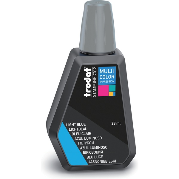 Краска штемпельная TRODAT Multi Color, 28 мл, на водной основе, голубая Краска штемпельная TRODAT Multi Color, 28 мл, на водной основе, голубая