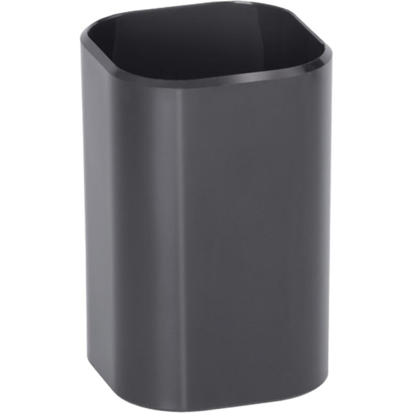 Органайзер для канцелярии (стакан) СТАММ Фаворит, пластиковый, квадратный, черный