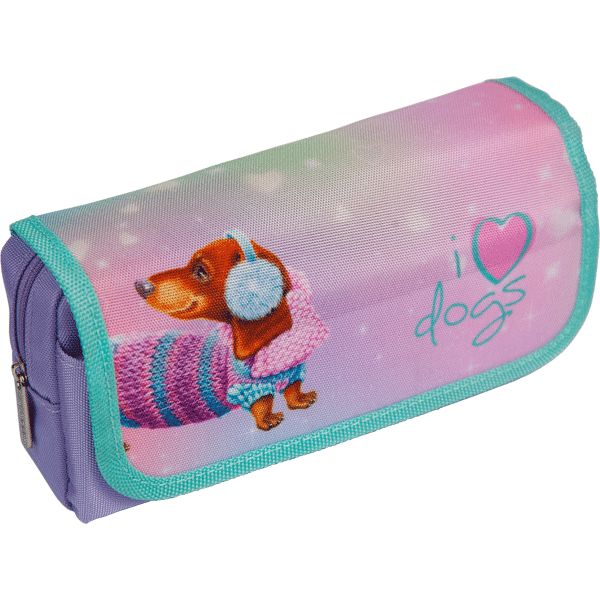 Пенал 1 отд., клапан на липучке, 205*95*70 мм, текстиль, карман, deVENTE Dachshund