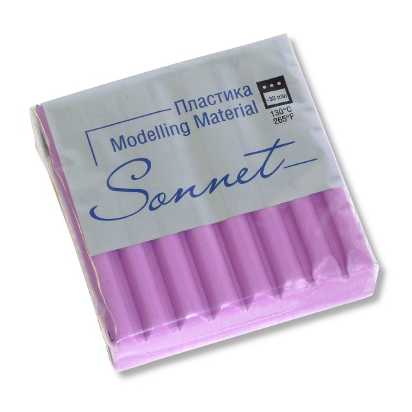 Пластика (полимерная глина) СОНЕТ, запекаемая, 56 г, сиреневая Акция!