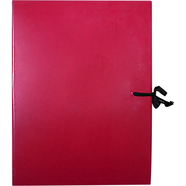 Папка архивная А4, бумвинил, 2 завязки, 35 мм (350 л.), складывающаяся, бордовая, ИМИДЖ