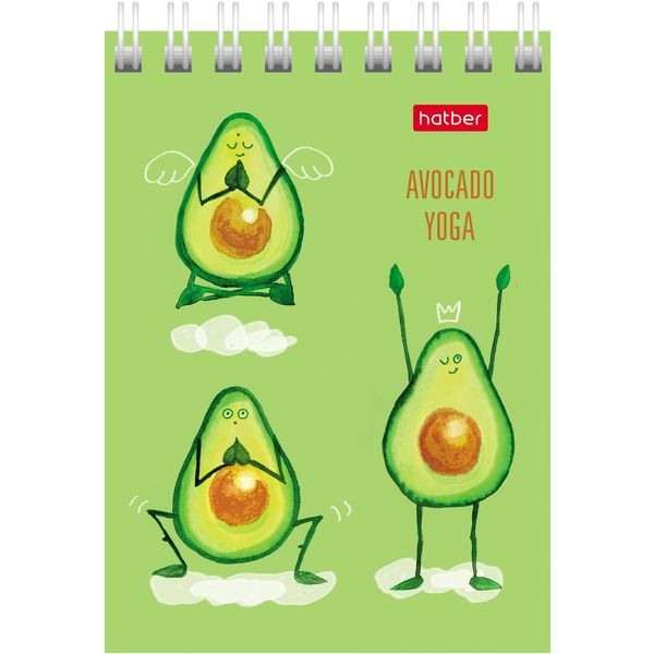 Блокнот на гребне А7, 60 л., нелинованн, 60 г/м², Hatber Йога-Фитнес_6 дизайнов Блокнот на гребне А7, 60 л., нелинованн, 60 г/м², Hatber Йога-Фитнес_6 дизайнов