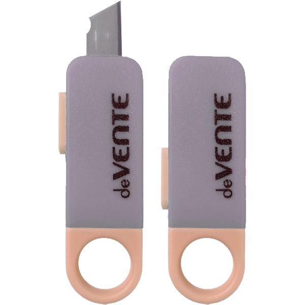 Нож канцелярский mini 16 мм deVENTE Mentality Сиренево-розовый, блокировка push-lock