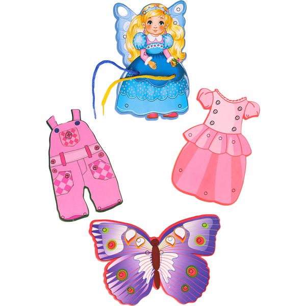 Игра-шнуровка для малышей Для девочек, 3+   Акция!!