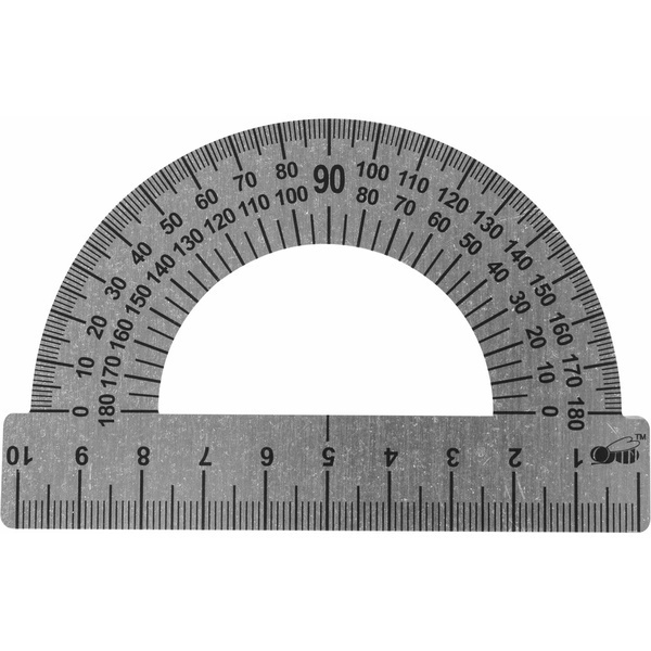 Транспортир 180°/10 см, стальной, пружинистый, ПИФАГОР Транспортир 180°/10 см, стальной, пружинистый, ПИФАГОР