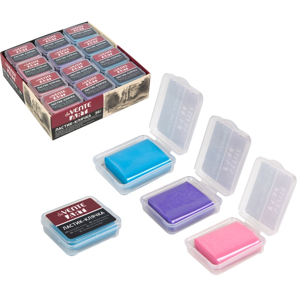 Ластик-клячка deVENTE Art, синт. каучук, 39*35*9.5 мм, пастельный, 3 цвета