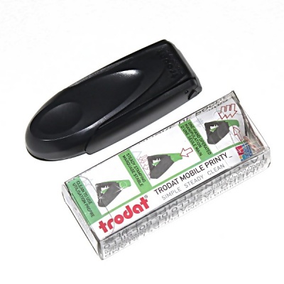 Оснастка для штампа карманная, оттиск 38*14 мм, пласт. корпус_серый, TRODAT Mobile Printy