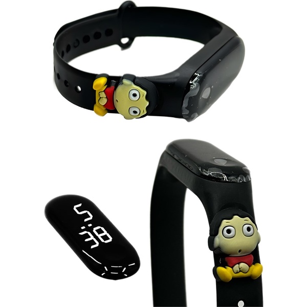 Часы наручные, сенсорные, резиновые, браслет с фигуркой "Kids"