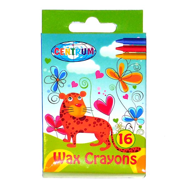 Мелки восковые 16 цветов, круглые, CENTRUM (к/к)