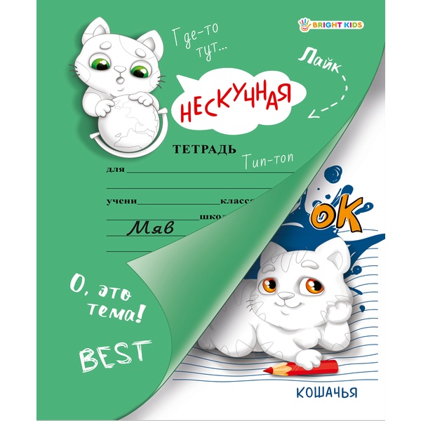 Тетрадь-активити Bright Kids_Кошачья   Акция