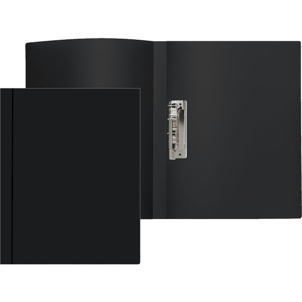 Папка с прижимным механизмом, А4, PP 500 мкм, "песок", 17 мм, Attomex/ Черная