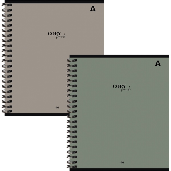 Тетрадь А5, клетка, 96 л., на гребне, 60 г/м², Alingar Copybook_2 дизайна