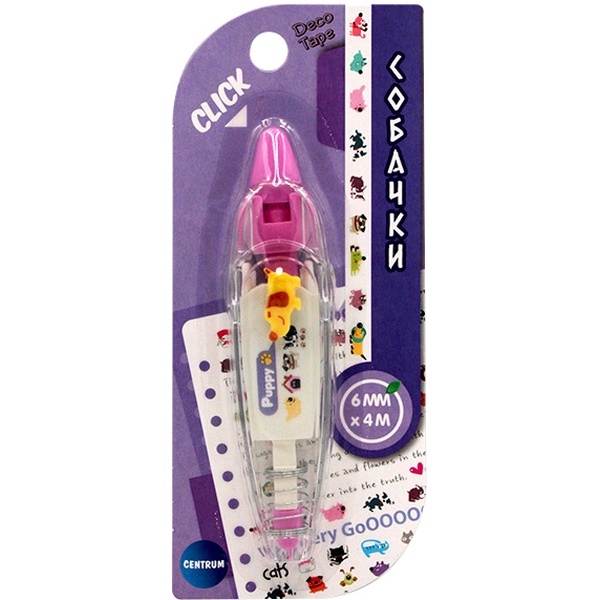 Лента-роллер для декора, 6 мм*4 м, Centrum Собачки  Акция!
