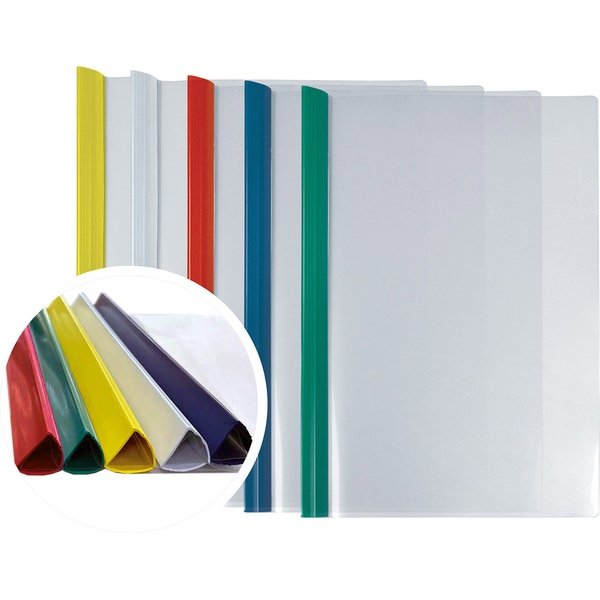 Папка с клипом А4 LAMARK, на 30 листов, 160 мкм, прозрачная, ассорти    Акция!