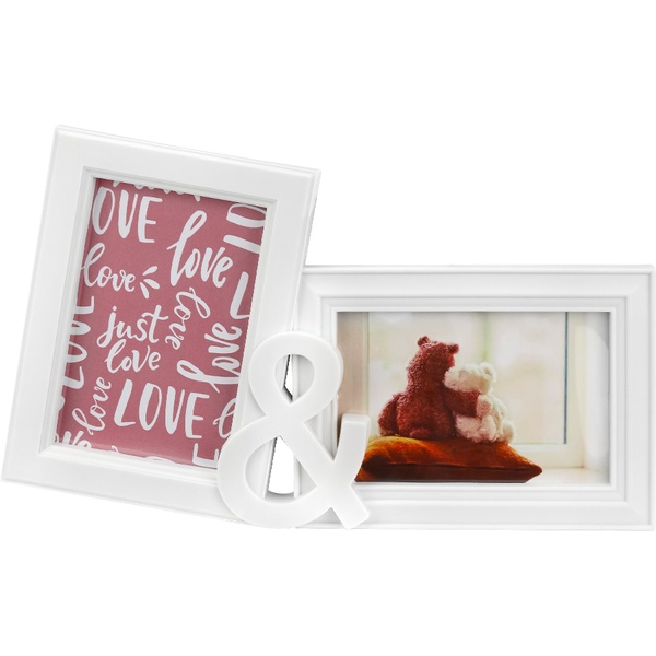 Мультирамка Счастливые воспоминания, 2 фото, пластик., белая, 33*19 см  Акция!