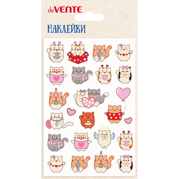 Наклейки А6. deVENTE Cats & love