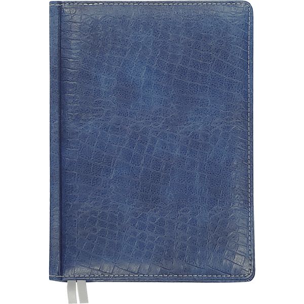 Ежедневник недатированный, А5, 160 л., 70 г/м2, тв. перепл., и/к"croco", поролон, Attomex Croco_синий Ежедневник недатированный, А5, 160 л., 70 г/м2, тв. перепл., и/к"croco", поролон, Attomex Croco_синий