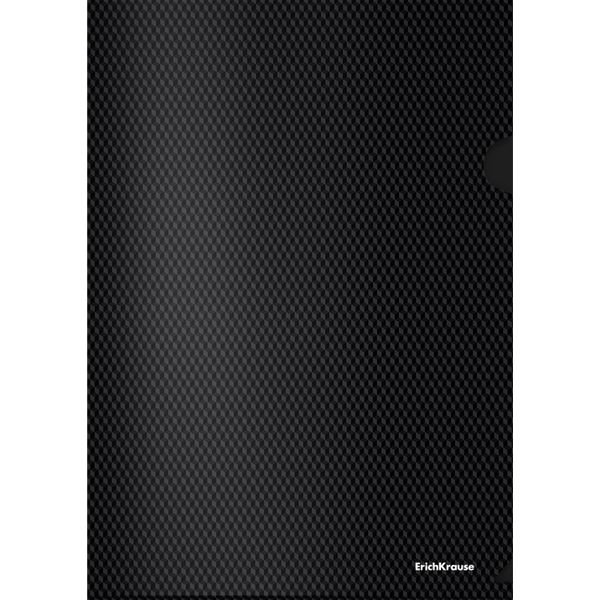 Папка-уголок А4, 180 мкм, ErichKrause Diamond Total Black, пластик. непрозр., черная Папка-уголок А4, 180 мкм, ErichKrause Diamond Total Black, пластик. непрозр., черная