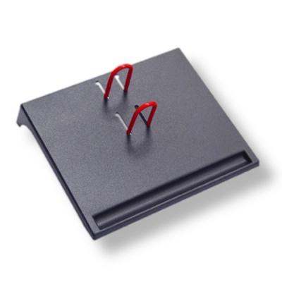 Подставка настольная для перекидного календаря СТАММ Черная (малая), пластик., с отд. д/пиш. принадлежностей